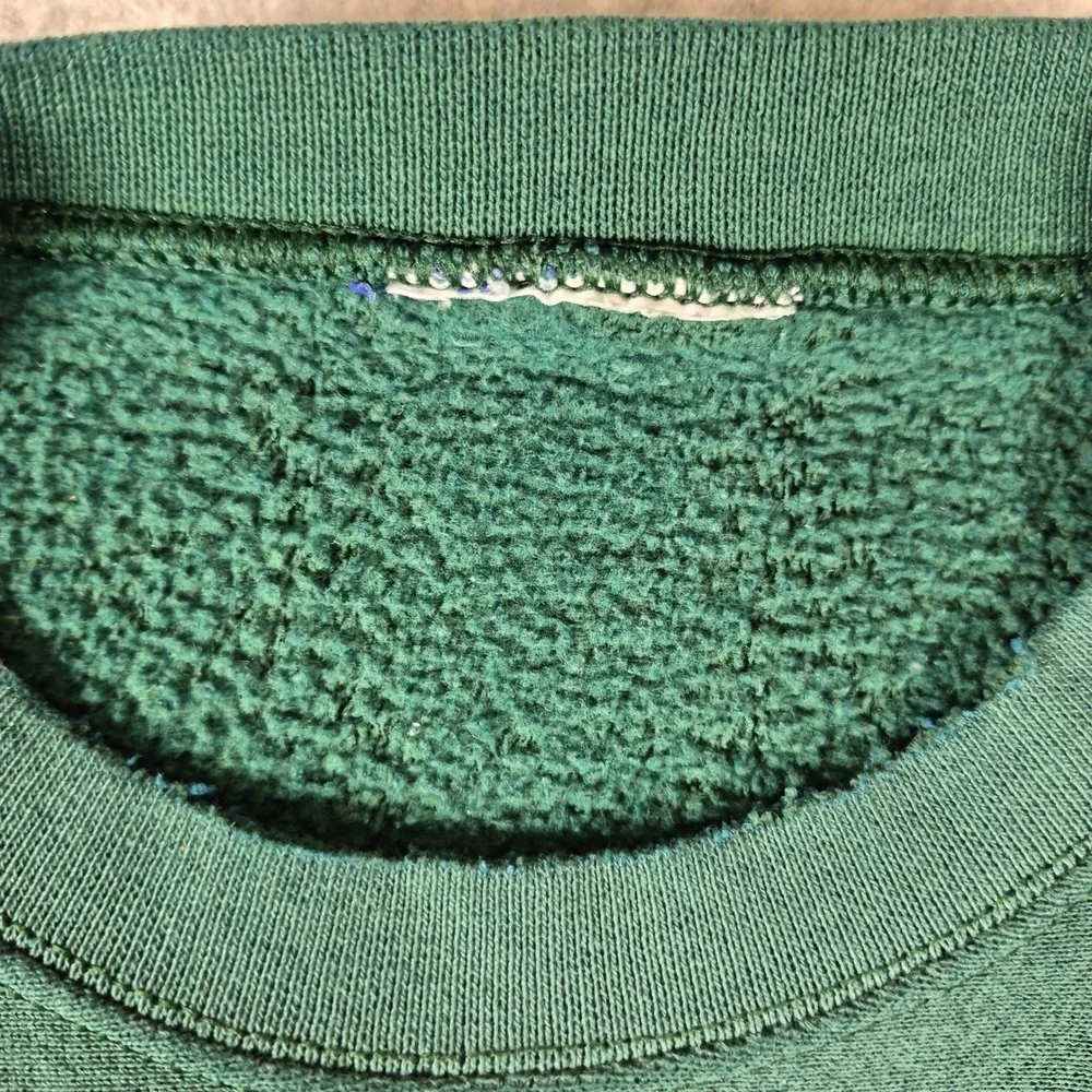 Vintage The Greens Collection Sweatshirt Mens L Green Embroidered Golf Crewneck